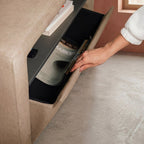 Sofá - cama de canto de 4 lugares com puff e arrumação extra – ZurieSofáBudwing