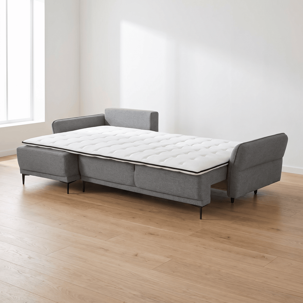Sofá-cama TOBY Cloud com chaise longue reversível e topper incluídoBudwing