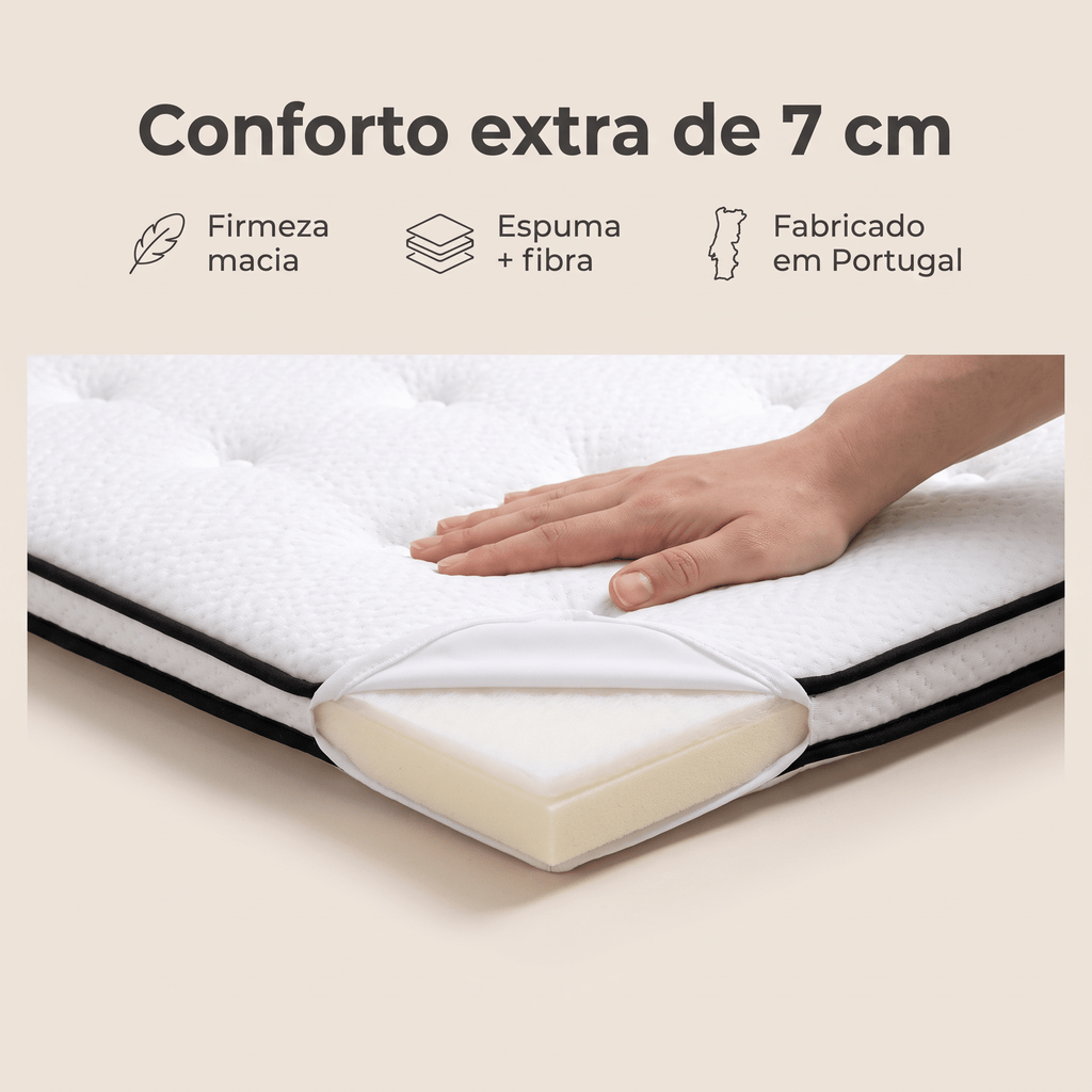 Sofá-cama TOBY Cloud com chaise longue reversível e topper incluídoBudwing