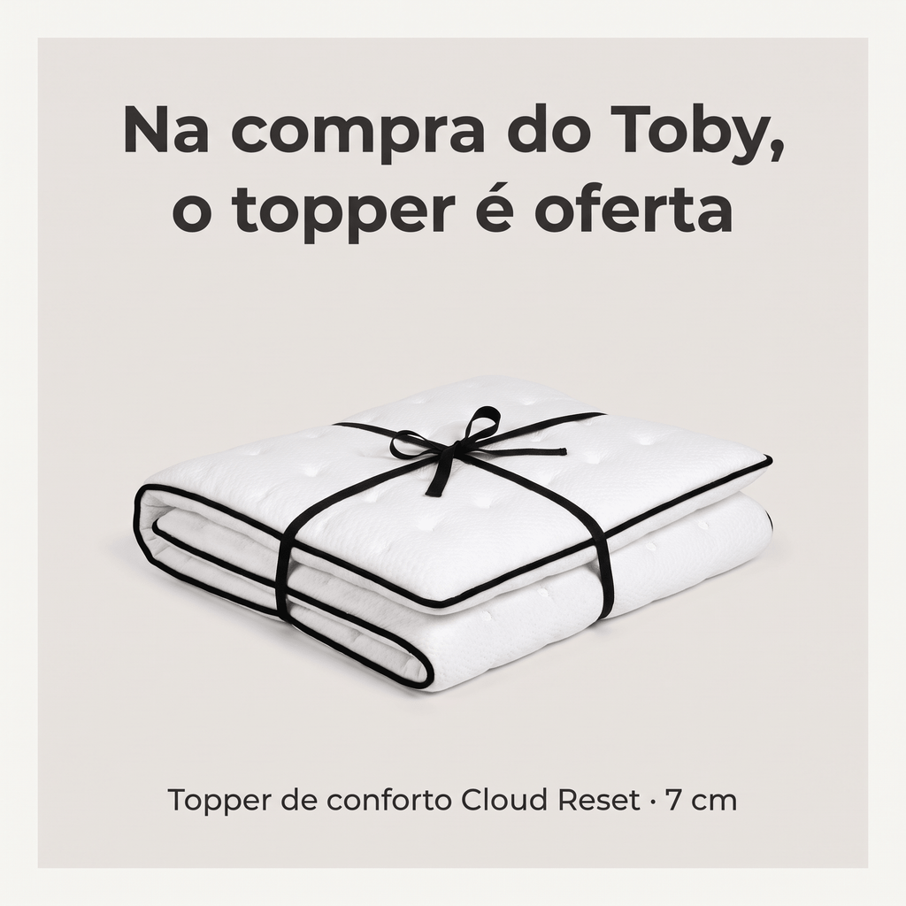 Sofá-cama TOBY Cloud com chaise longue reversível e topper incluídoBudwing