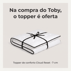 Sofá-cama TOBY Cloud com chaise longue reversível e topper incluídoBudwing